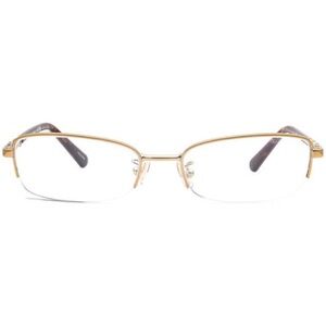 Coach Women's Eyeglasses HC 5097 9005 Light Gold Half Rim Frame 52-18-140
